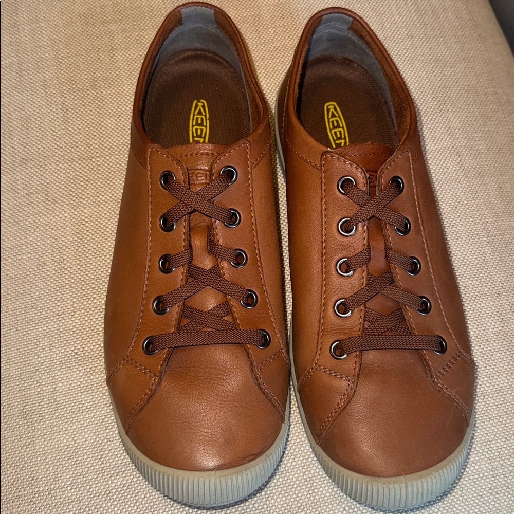 Keen Lorelei Tan Leather Woman’s Size 8.5 Shoes - Picture 9 of 11